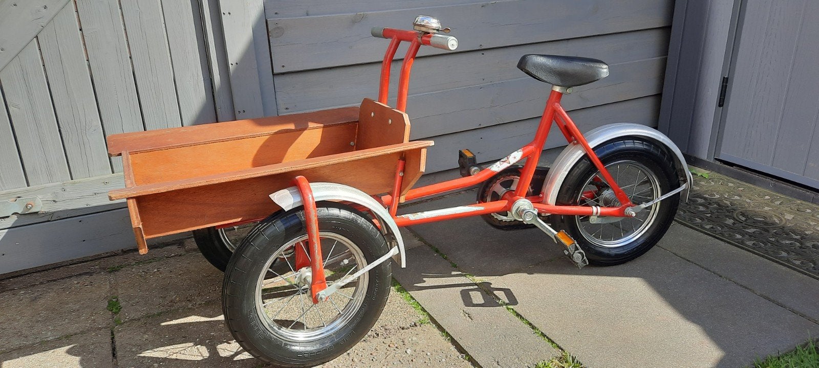 kinderbakfiets retro merk PANTER 12.5 inch, Terugtraprem, Gebruikt, 1 kind, Ophalen