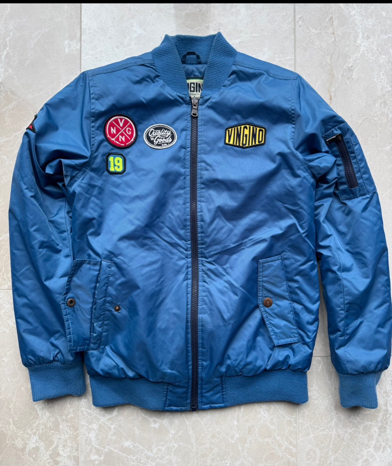 Vingino Jas, Ophalen of Verzenden, Zo goed als nieuw, Overige maten, Blauw
