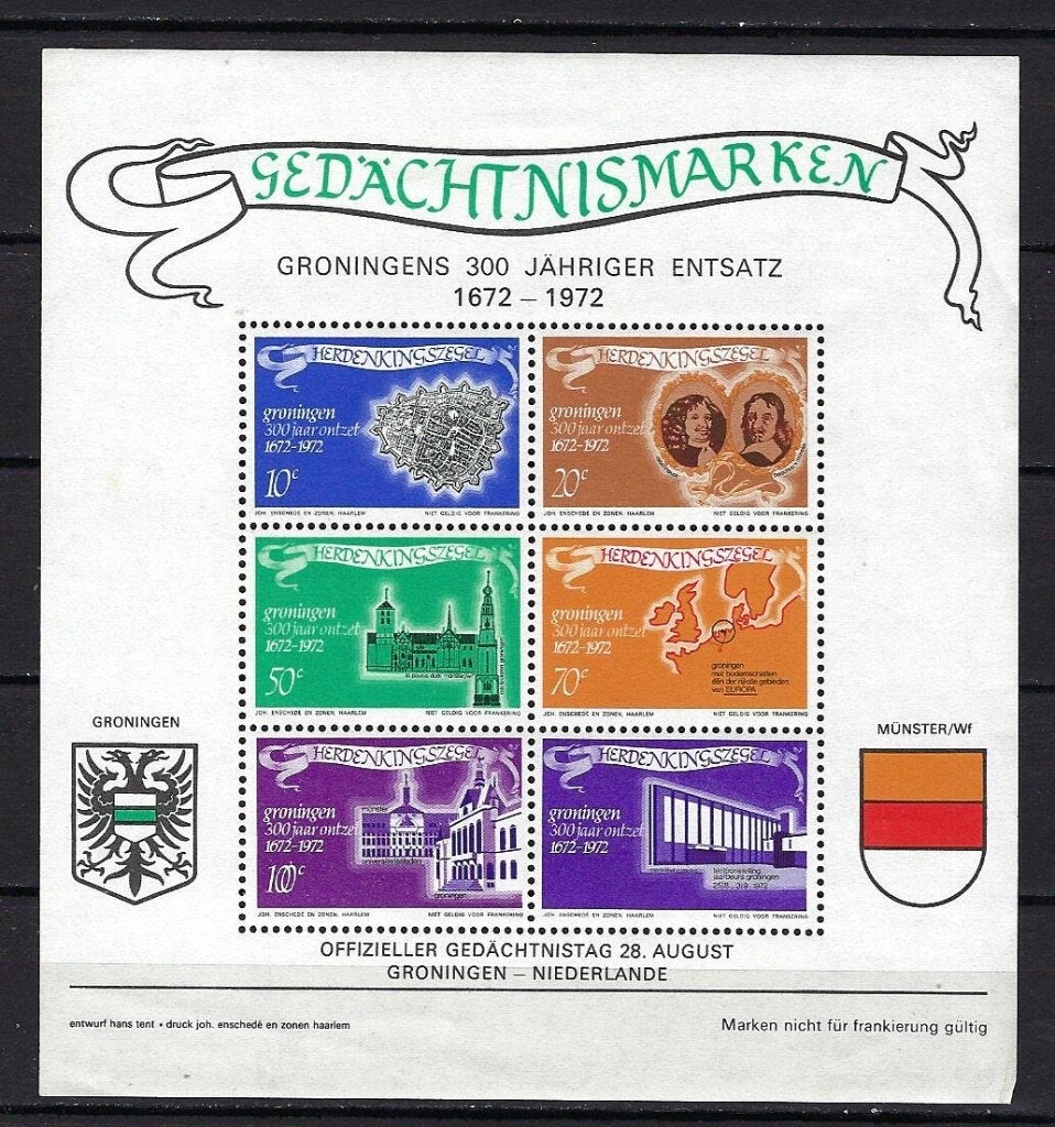 STADSPOST Groningen Herdenkingszegels, Ophalen of Verzenden, Na 1940, Postfris