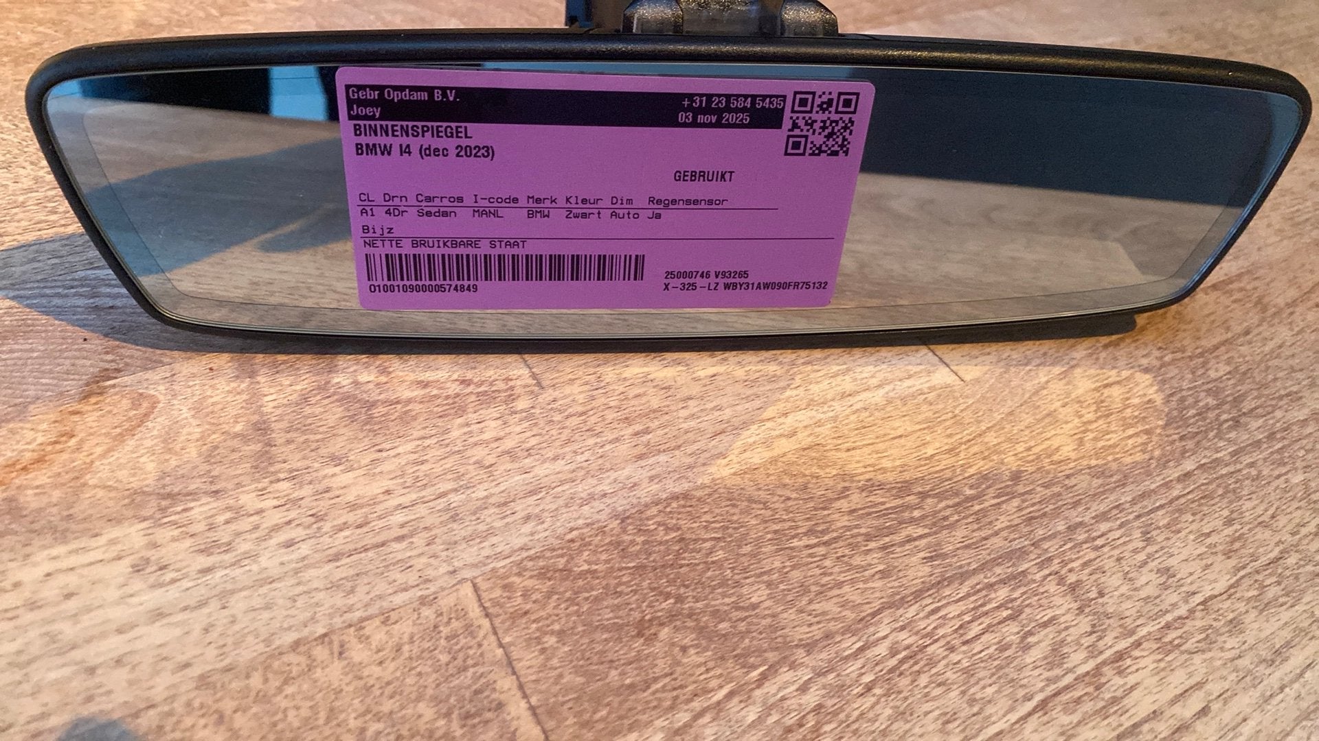 Binnenspiegel BMW 6830616-02 51166830616 (3 mnd garantie), Ophalen of Verzenden, Gebruikt, BMW