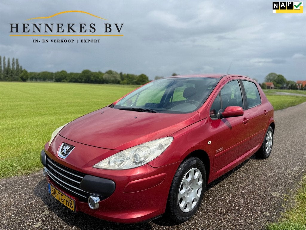 Peugeot 307 1.6-16V Oxygo Clima Navi NAP, Voorwielaandrijving, Stof, Gebruikt, Zwart