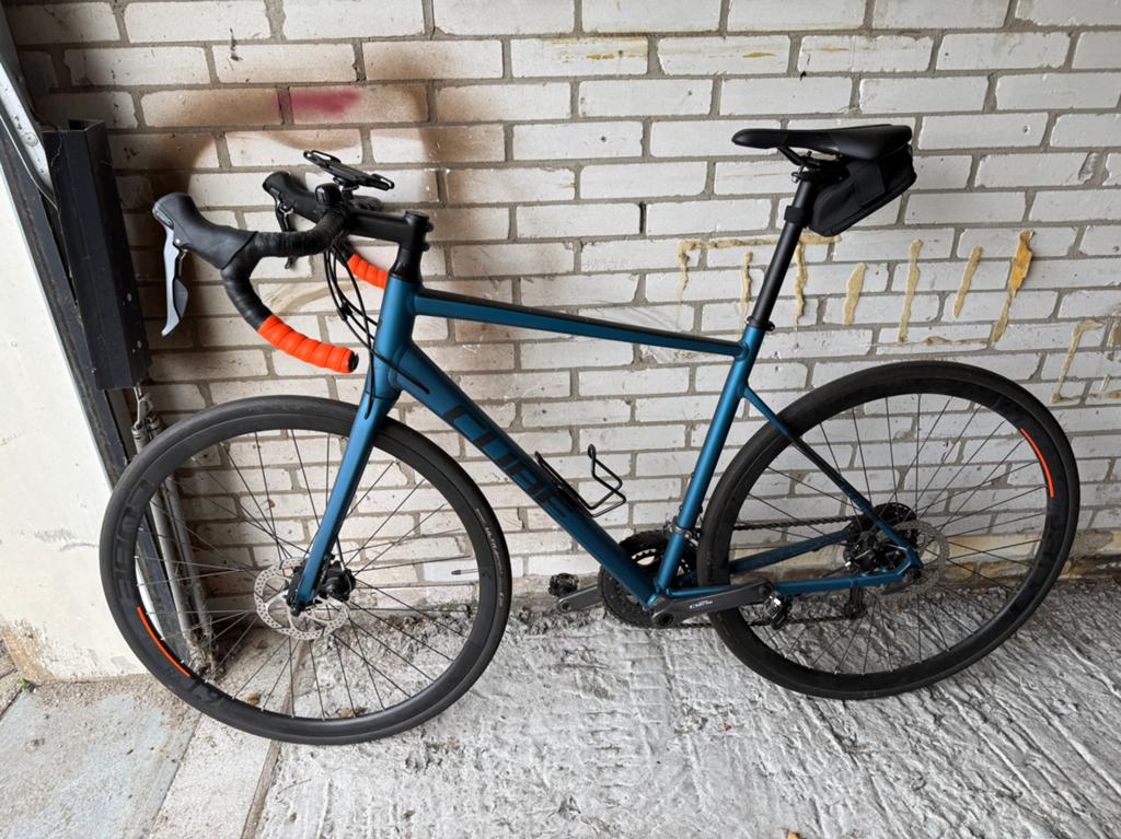 Cube Attain Racefiets Mat blauw met accessoires, Fietsen en Brommers, Aluminium, Zo goed als nieuw, Meer dan 20 versnellingen