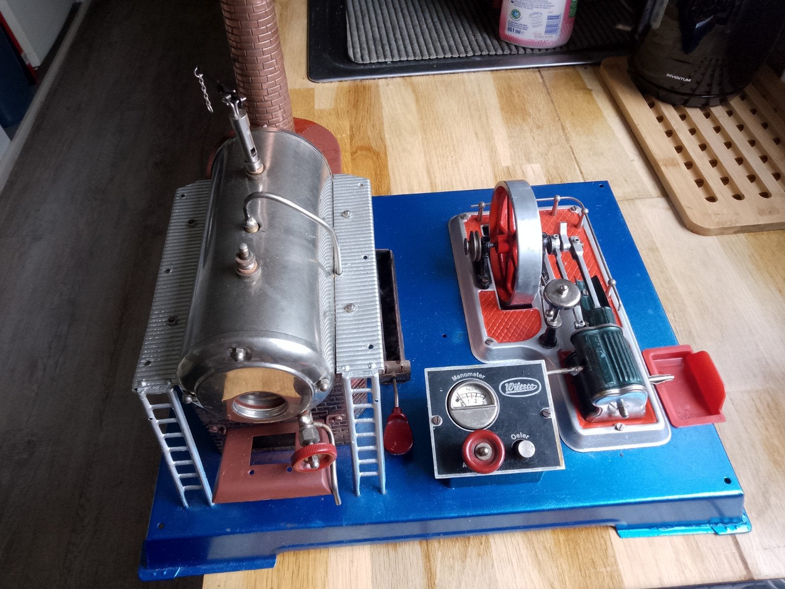 Stoommachine Wilesco, loopt prima op Stoom., Ophalen of Verzenden, Gebruikt, Groter dan 1:32