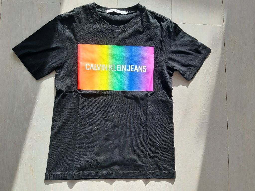 Calvin Klein zwarte t-shirt met logo maat XS, Zwart, Ophalen of Verzenden, Zo goed als nieuw, Calvin Klein Jeans