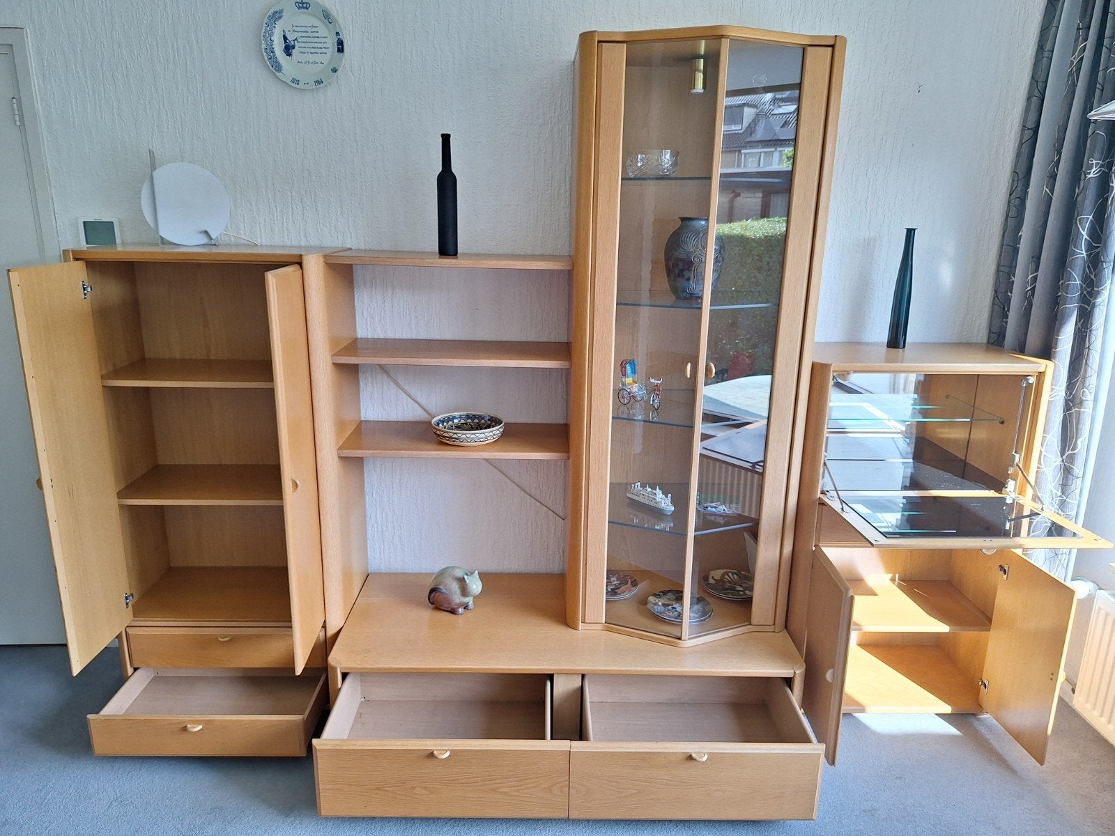 Complete Woonkamerkast Set - Beuken, Ophalen, Gebruikt