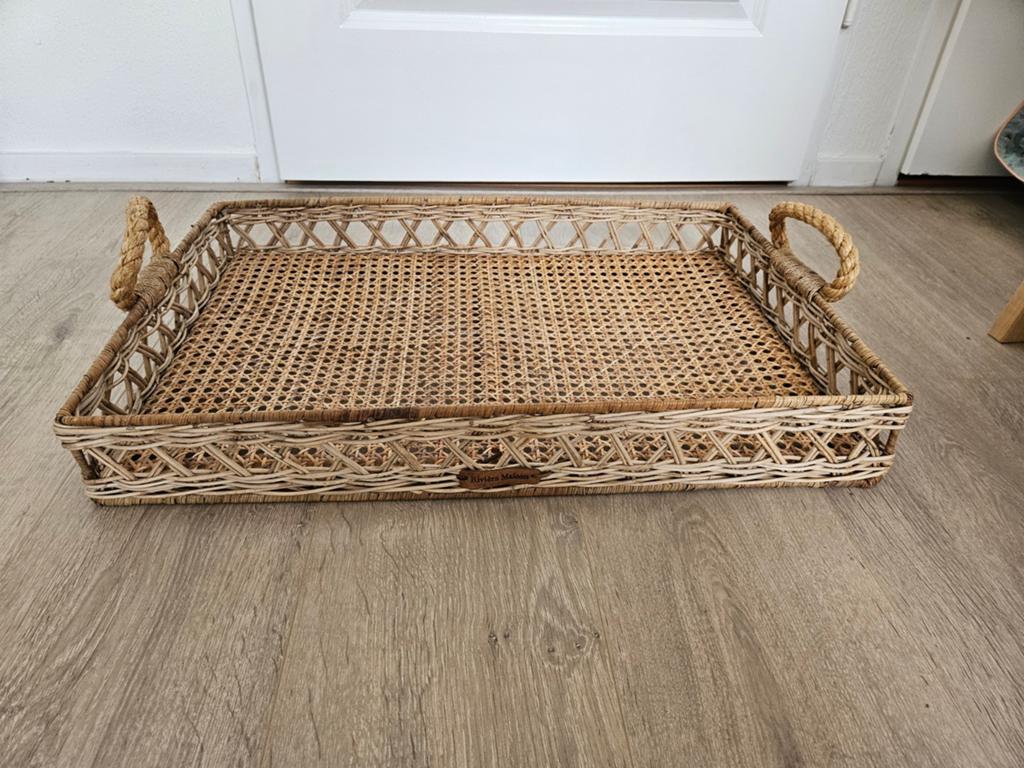 Riviera Maison Rattan Dienblad 60x40 cm, Huis en Inrichting, Ophalen of Verzenden