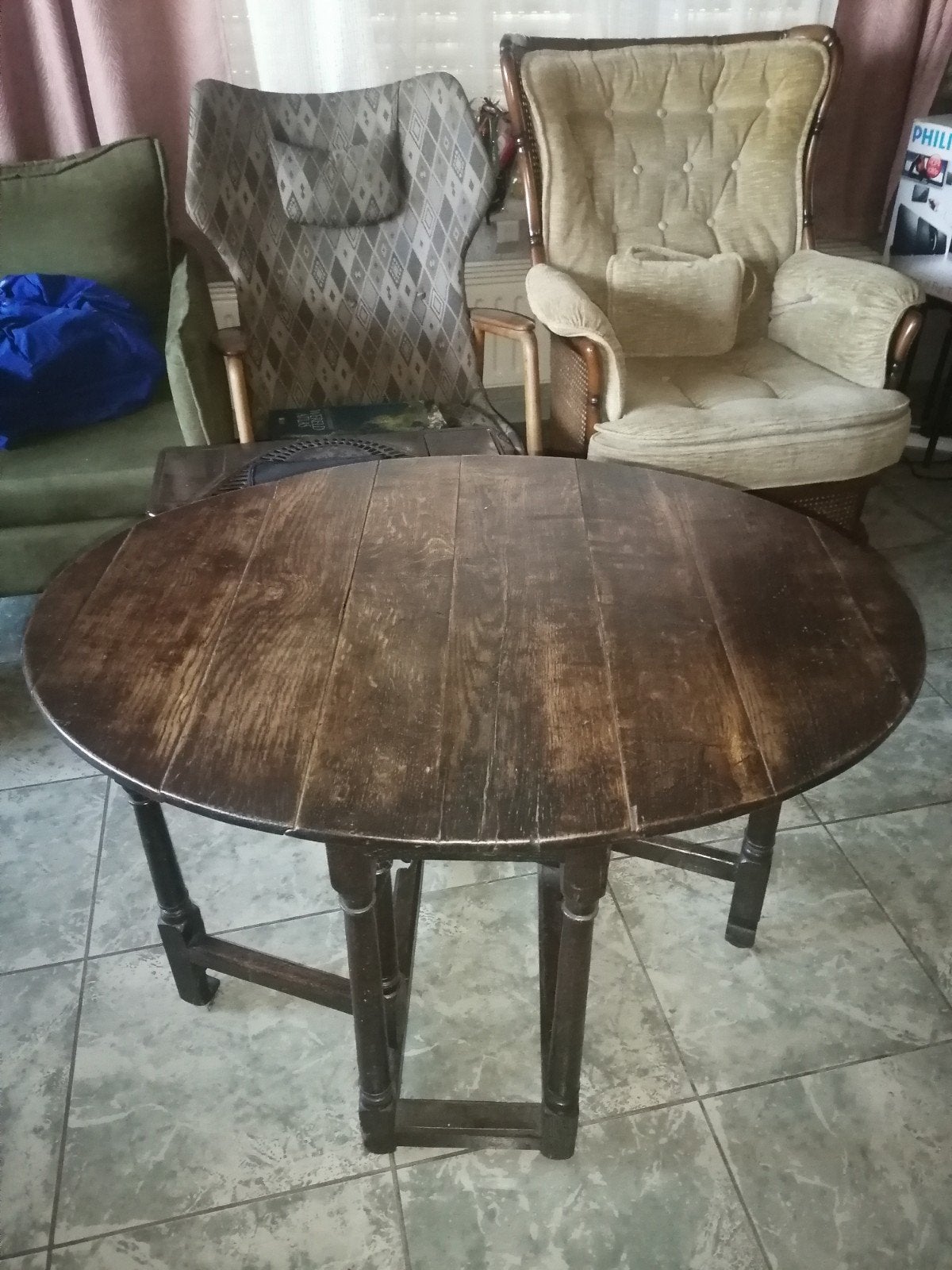 Oortafel Hangoortafel Klaptafel Bijzettafel, Antiek en Kunst, Ophalen