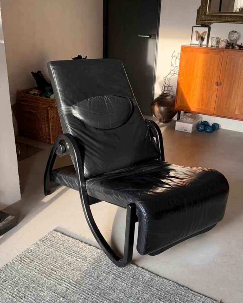 Westnofa Sinus lounge chair leer Noorse designklassieker, Ophalen