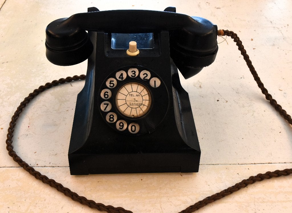 Bakelieten draaischijftelefoon  1930 tot 1950, Ophalen of Verzenden