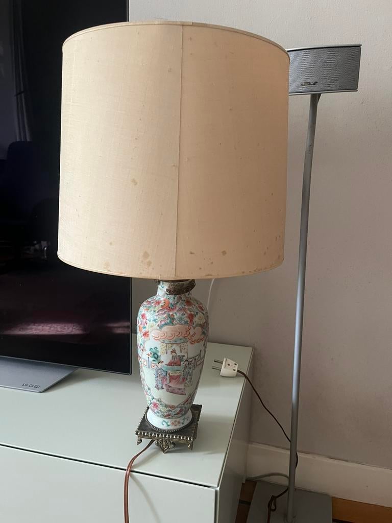Tafellamp chinese vaas, Huis en Inrichting, Lampen | Tafellampen, Ophalen of Verzenden, Gebruikt, Overige materialen, 50 tot 75 cm