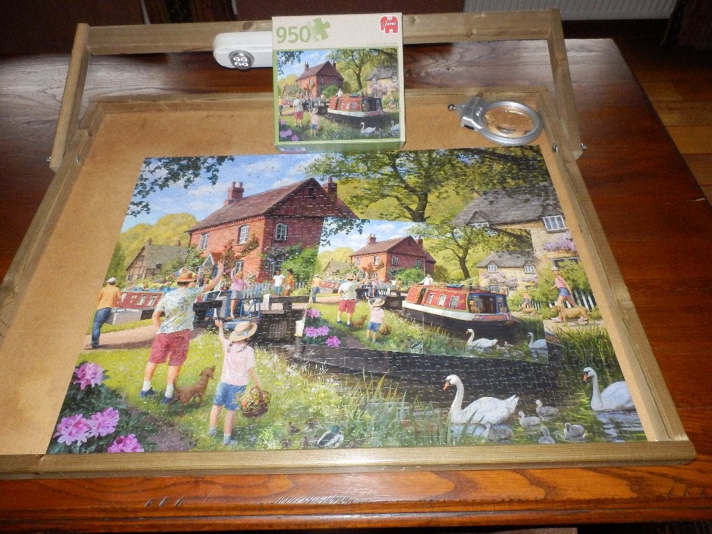 Jumbo Legpuzzel Countryside Lock Puzzel - 950 stukjes, Ophalen of Verzenden, 500 t/m 1500 stukjes, Zo goed als nieuw, Legpuzzel