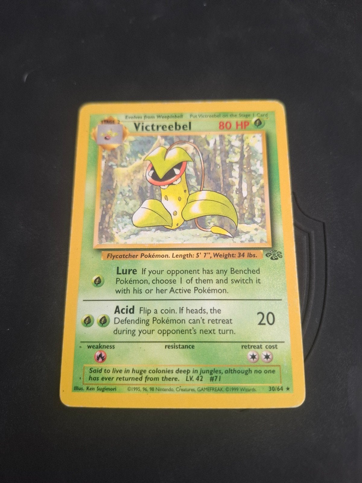 Victreebel Pokémon Kaart 80 HP - Zeldzaam, Hobby en Vrije tijd, Verzamelkaartspellen | Pokémon, Ophalen of Verzenden, Gebruikt
