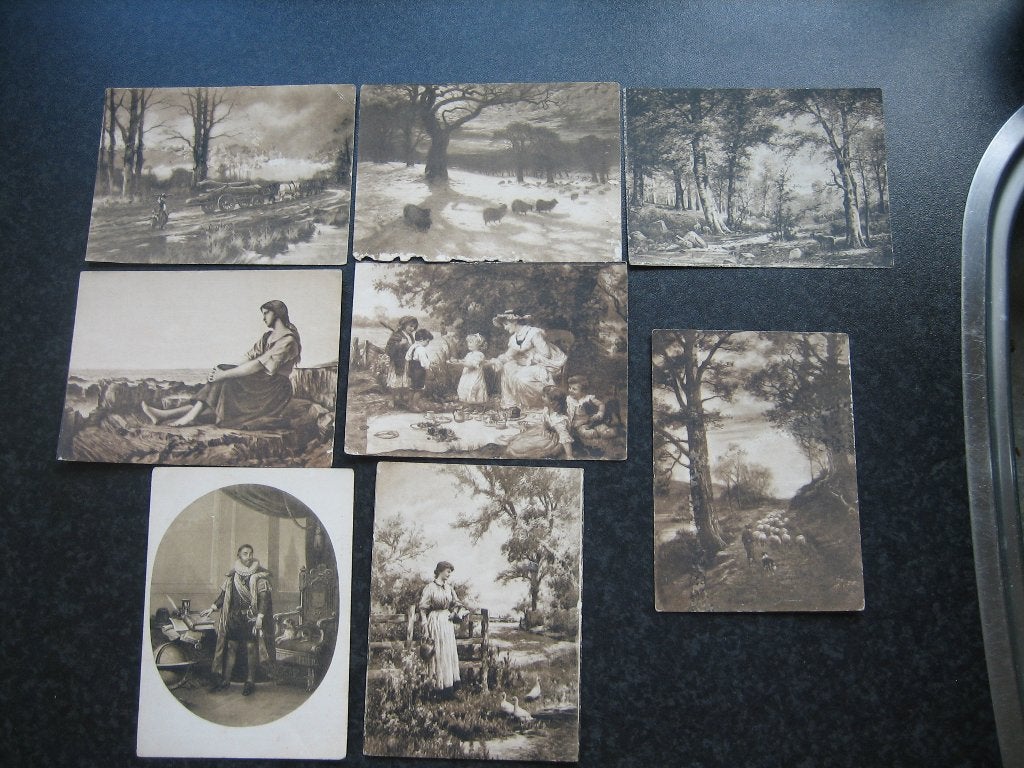 RELIGIE 9 ansichtkaarten met bijbeltexten achterzijde ref K, Verzamelen, Ansichtkaarten | Themakaarten, Ophalen of Verzenden, Voor 1920