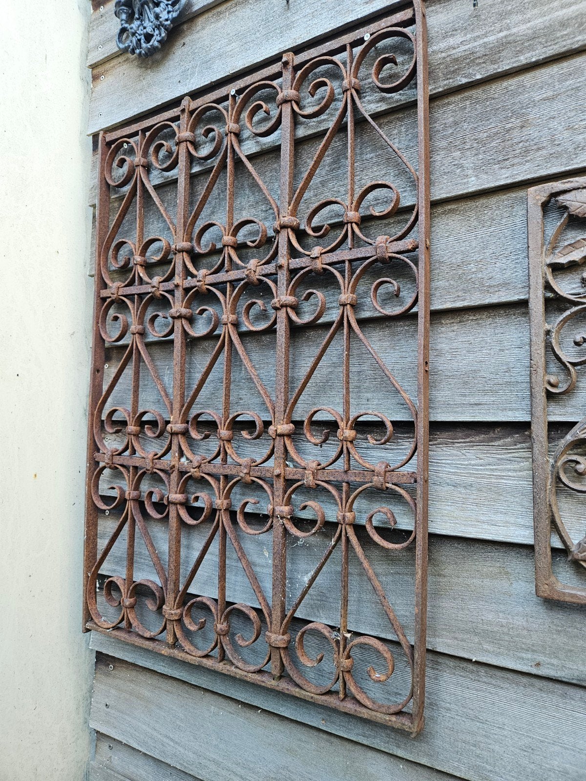 Smeedijzeren raamwerk / ornament - 55x83 cm, Ophalen of Verzenden, Gebruikt, IJzer, Sierhekwerk