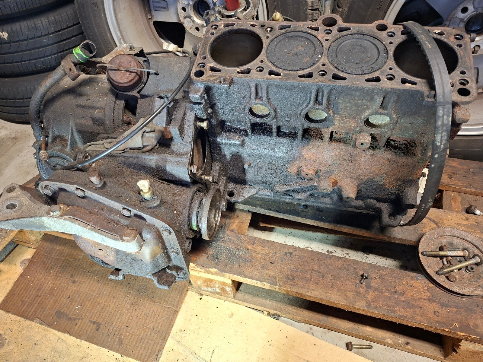 motorblok vw 1600cc automaatbak, Ophalen, Gebruikt, Volkswagen