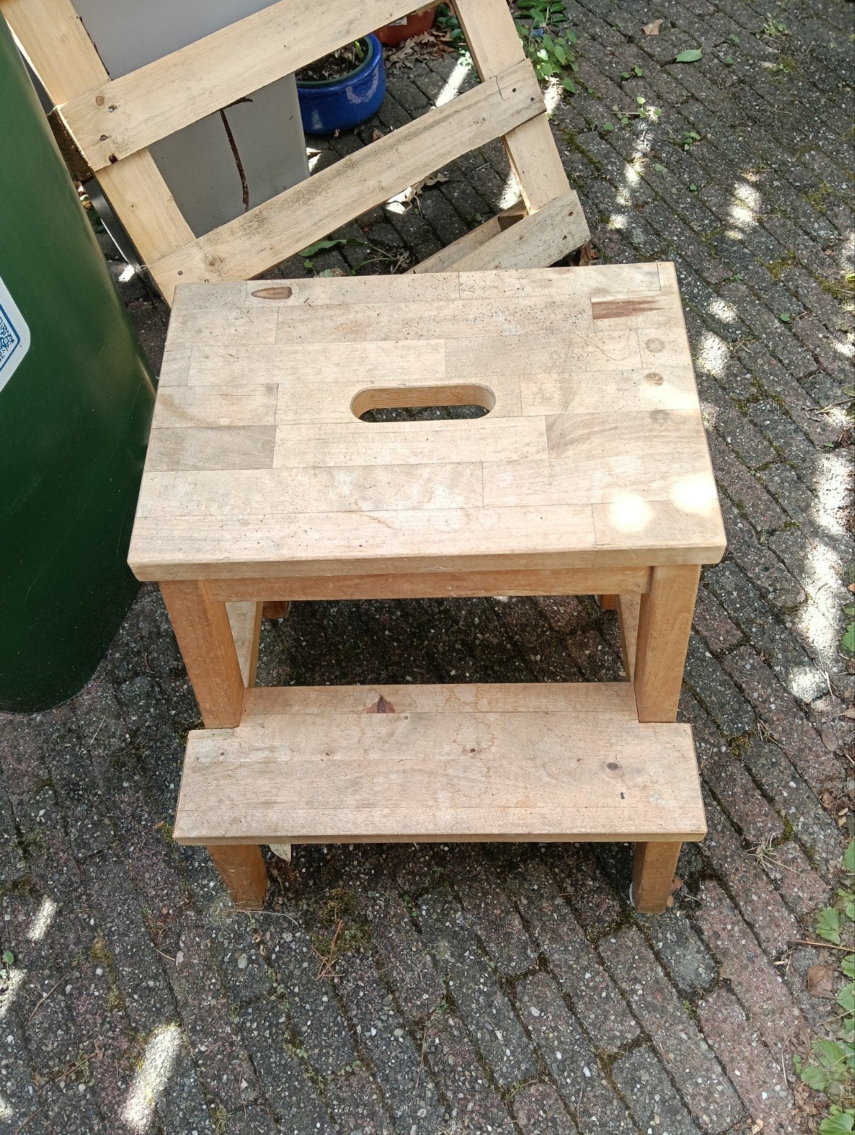 Houten IKEA krukje, Tuin en Terras, Picknicktafels, Ophalen, Rechthoekig, Hout