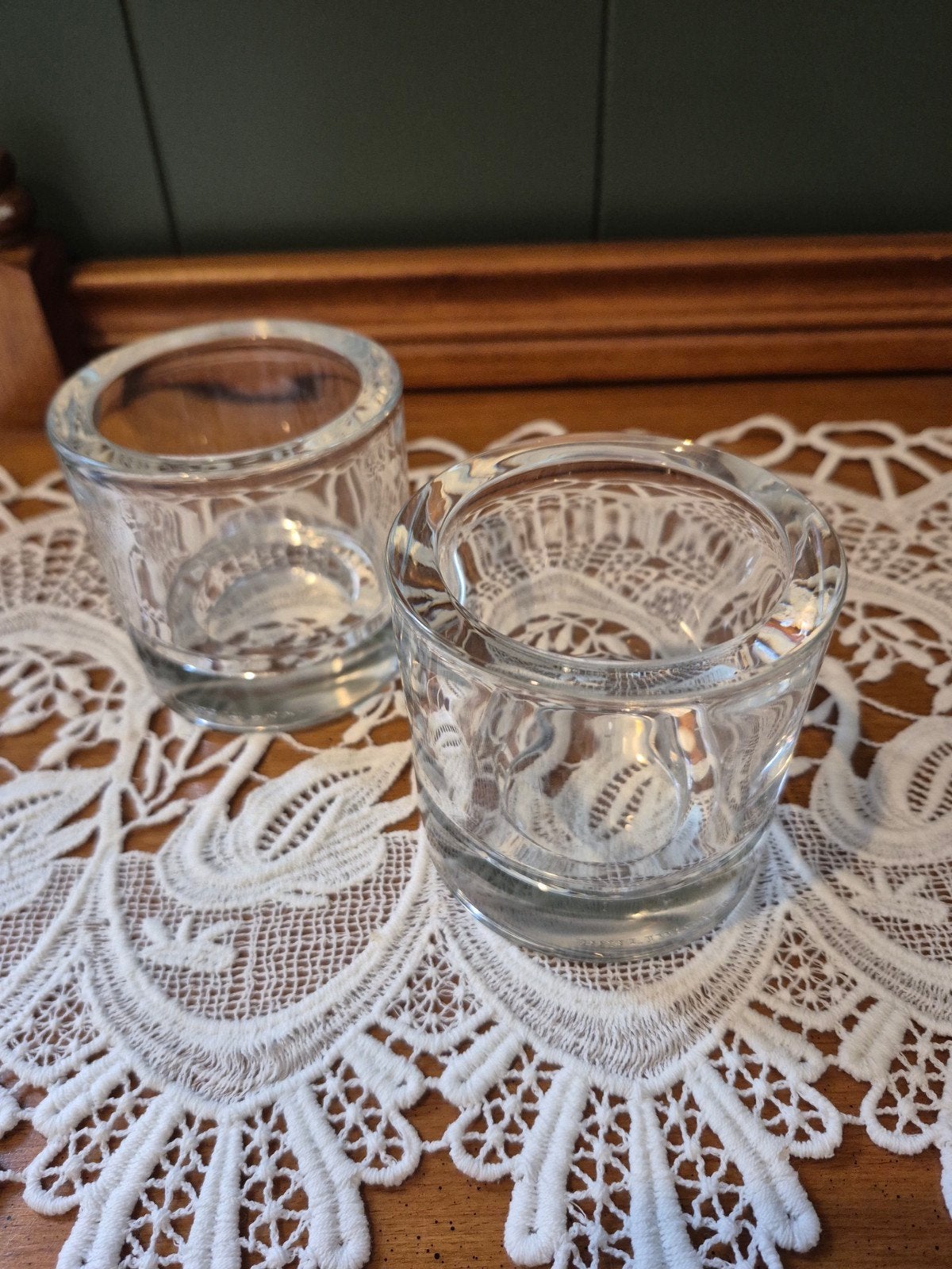 2 Iittala Kivi Grote uitvoering helder glas, Ophalen of Verzenden, Overige materialen, Kandelaar, Minder dan 25 cm