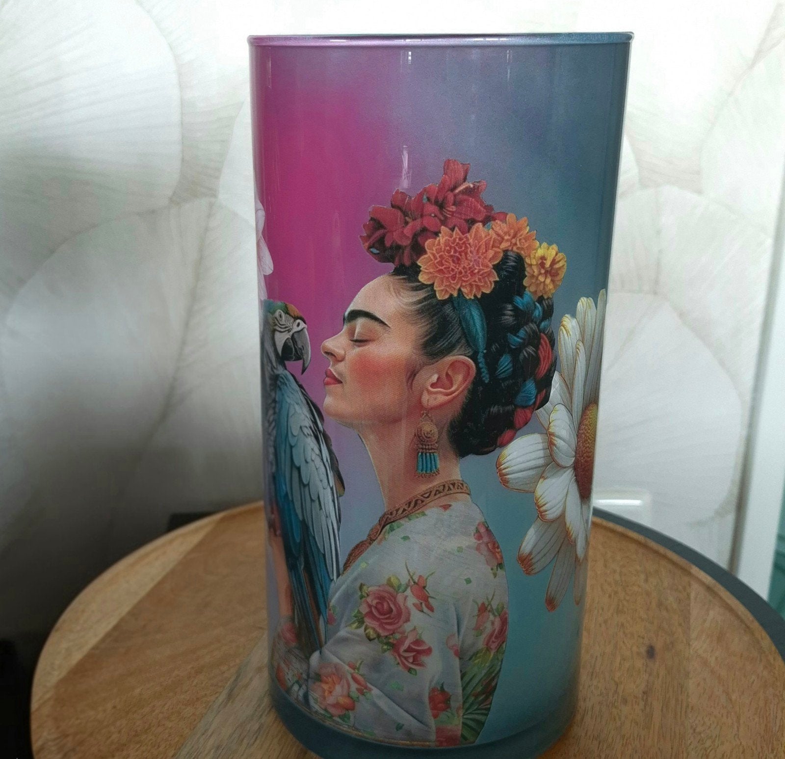 Supermooie vaas Frida Kahlo!, Ophalen of Verzenden, Nieuw, Glas