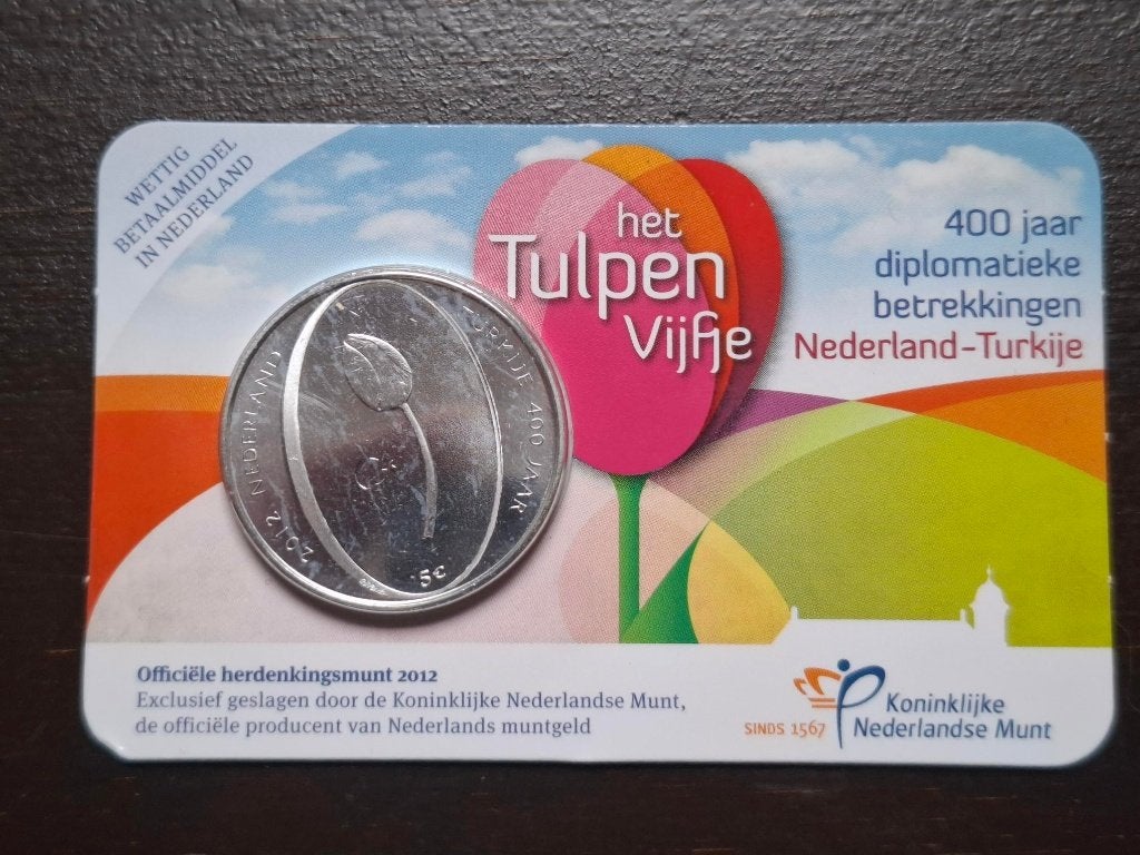 Het Tulpen Vijfje, Postzegels en Munten, Munten | Nederland, Ophalen of Verzenden, Koningin Beatrix, Euro's, Losse munt