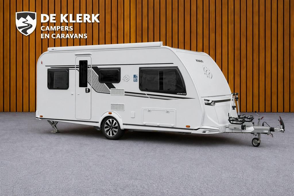 Knaus SUDWIND 500 EU 60 YEARS (bj 2024), Caravans en Kamperen, Caravans, 7 tot 8 meter, Bedrijf, Kachel, Info@deklerkcaravans.nl