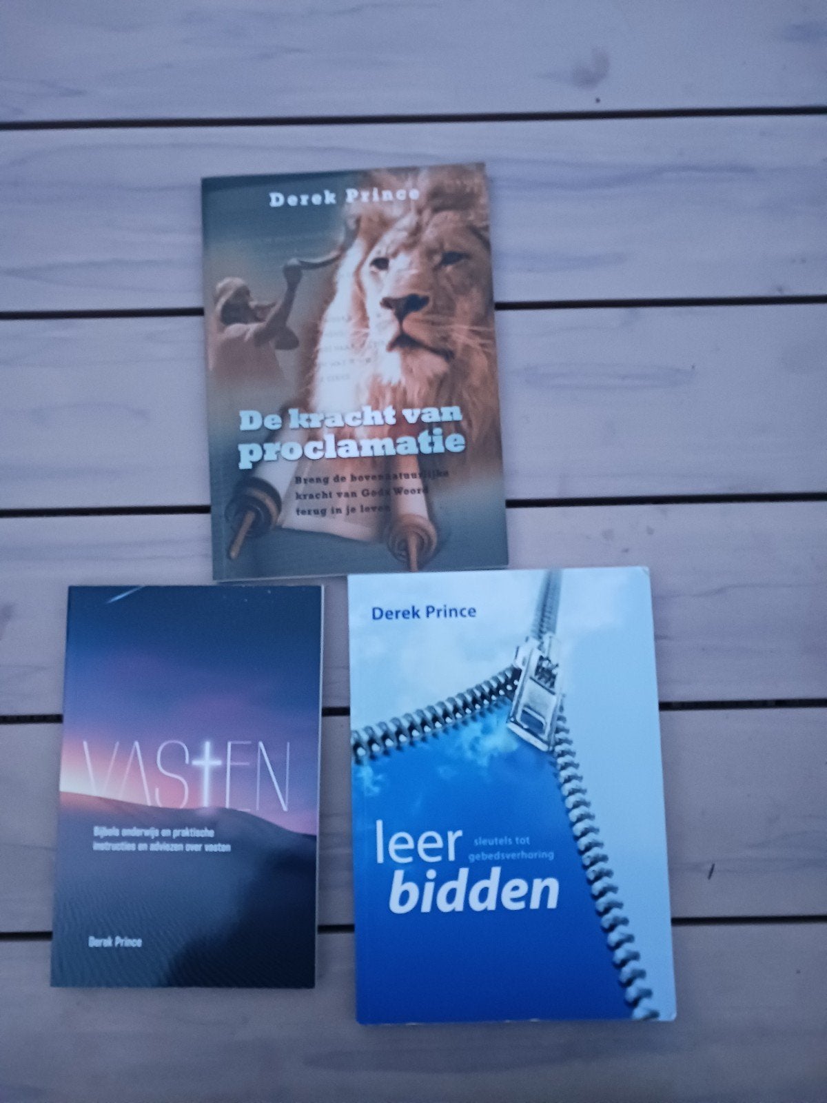 Derek Prince Boeken: Proclamatie, Vasten, Leer, Ophalen of Verzenden, Zo goed als nieuw, Derek Prince, Christendom | Protestants