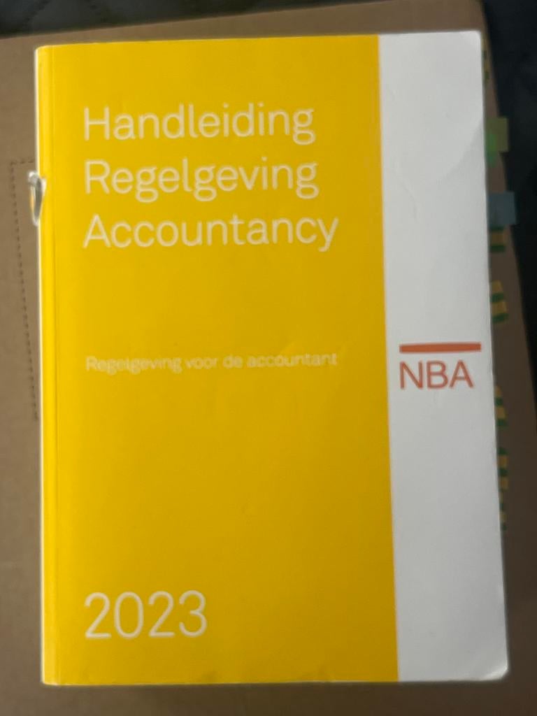 Handleiding Regelgeving Accountancy 2023 - NBA, Ophalen of Verzenden, Gamma, Zo goed als nieuw, HBO