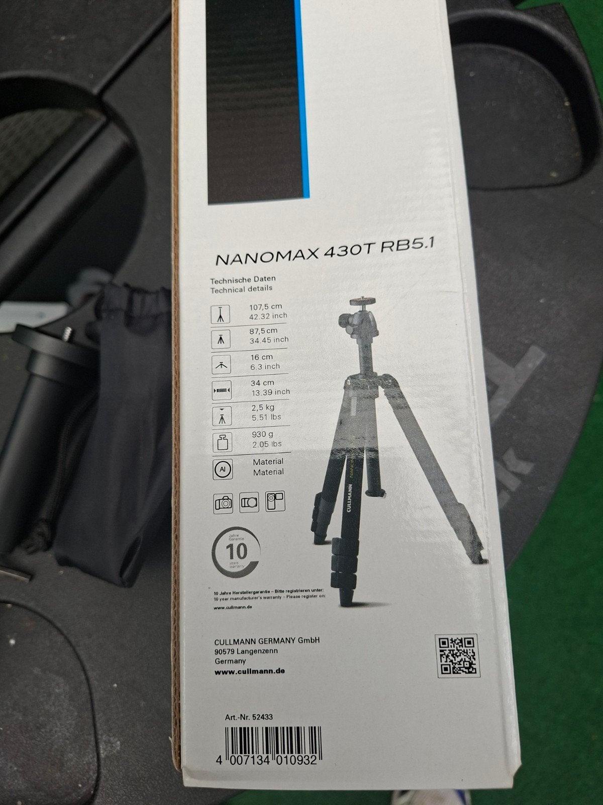 Cullmann Nanomax 430T RB5.1 Statief - Nieuw in doos, Met balhoofd, Cullmann, 125 cm of minder, Nieuw