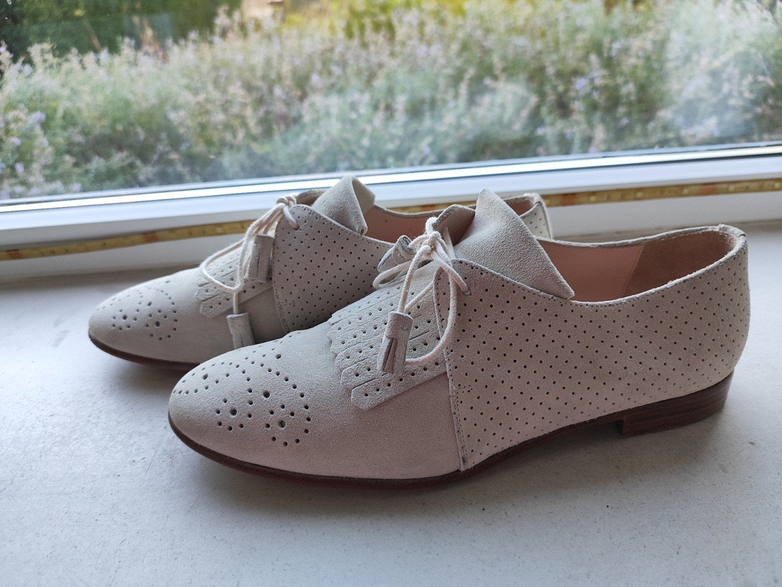 Pertini Luxe Leren Brogues / Veterschoenen – Maat 37, Pertini, Beige, Overige typen, Ophalen of Verzenden