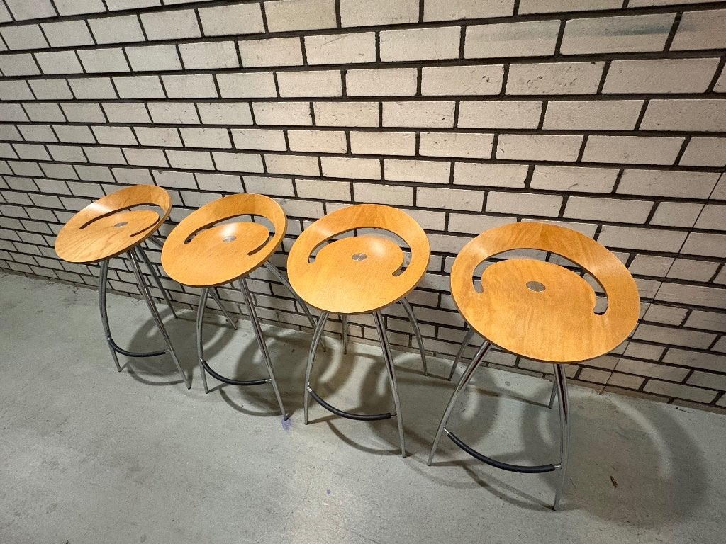 Magis Lyra barkruk, Ophalen, Gebruikt, 60 tot 90 cm, 4 krukken