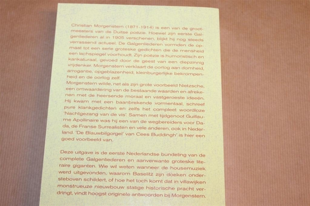 De Galgenliederen — Morgenstern, Tweetalig Dik Boek, Ophalen of Verzenden, Gelezen