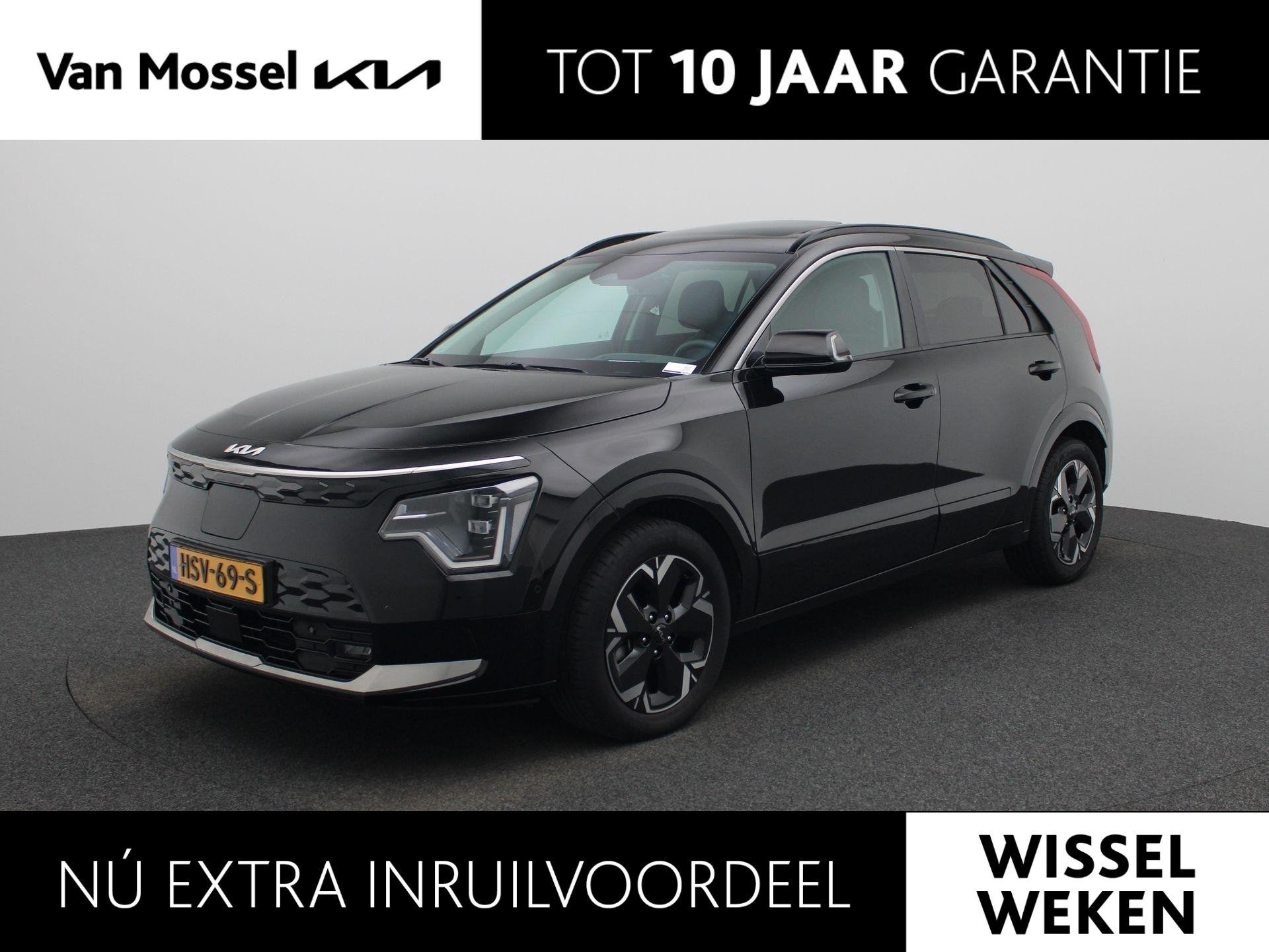 Kia Niro EV Plus Advanced 64.8 kWh | Stoel en Stuur Verwarmi, Auto's, Gebruikt, 750 kg, 1657 kg, Zwart