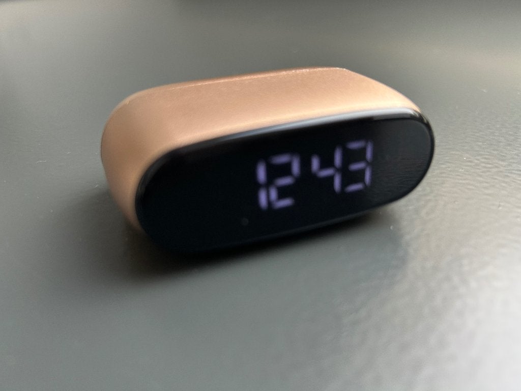 Lexon wekker Minut soft gold, Ophalen of Verzenden, Zo goed als nieuw, Digitaal