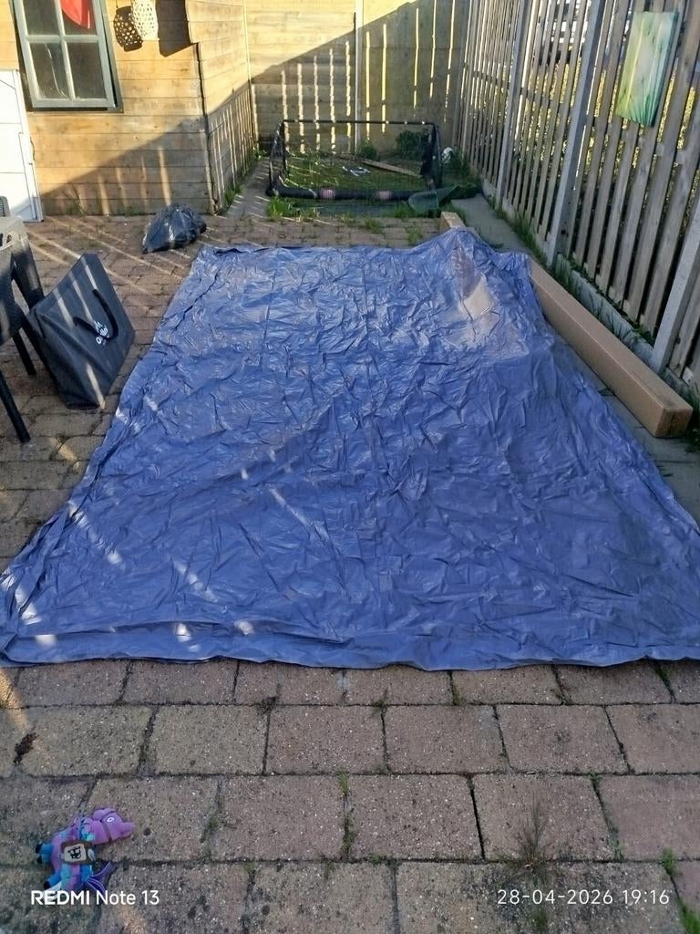 Tentzeil met opblaasbare rand - 2,5x4m, 1 seizoen gebruikt, Ophalen of Verzenden, Gebruikt