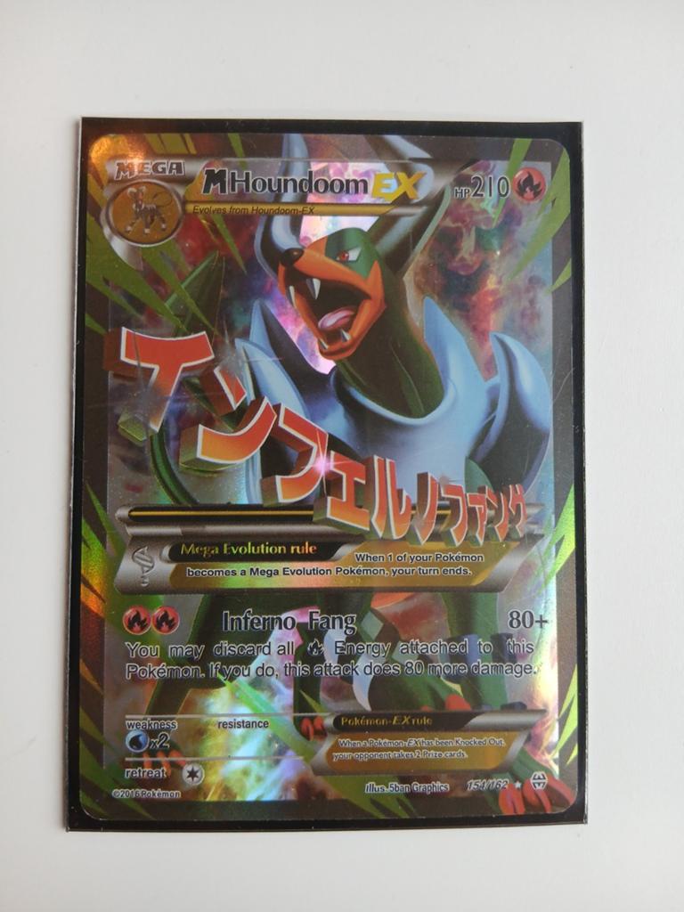 Pokémon Kaart: M Houndoom EX (15/162) - Mega Evolution, Ophalen of Verzenden, Zo goed als nieuw, Losse kaart