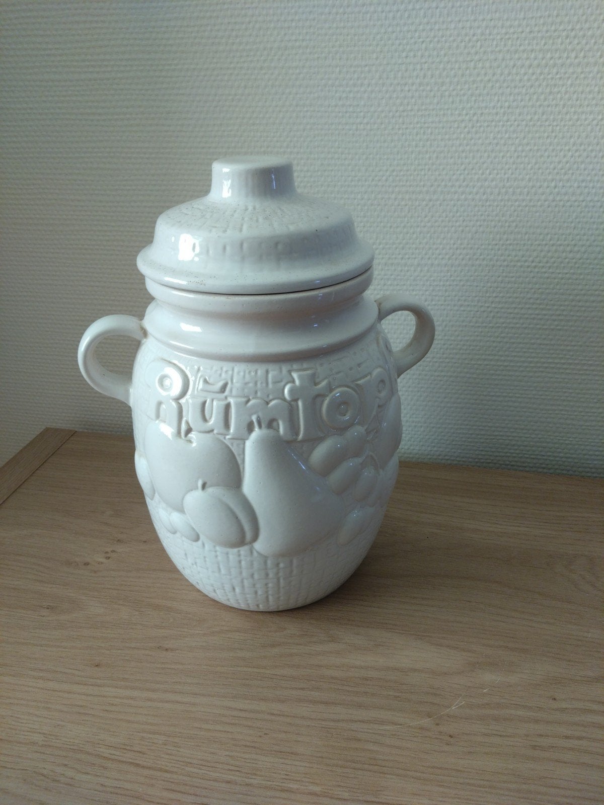 Vintage Rumtopf aardewerk pot met deksel, Antiek en Kunst, Antiek | Keramiek en Aardewerk, Ophalen of Verzenden