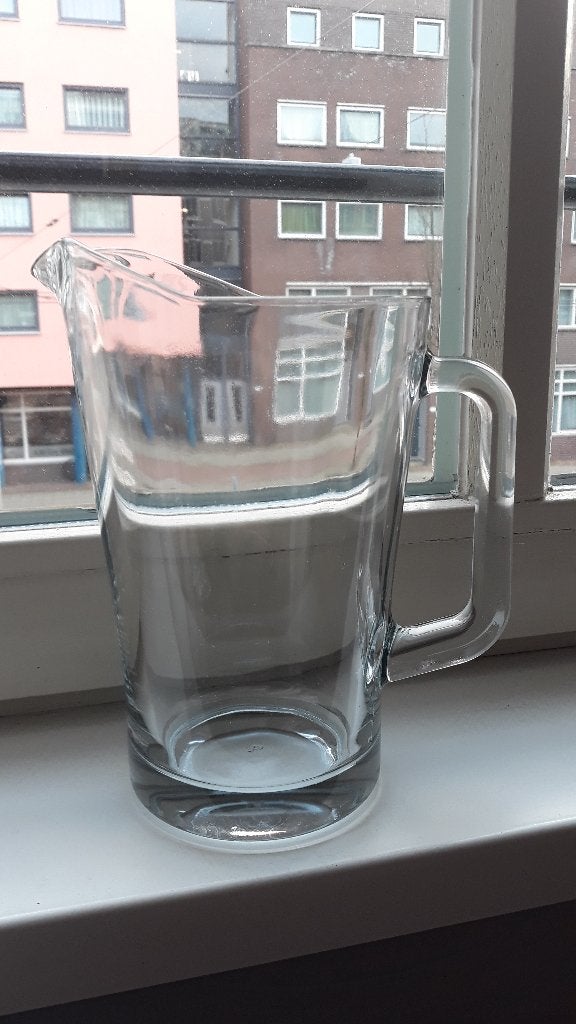 vintage waterkan zwaar, Ophalen, Kan, Overige stijlen, Glas