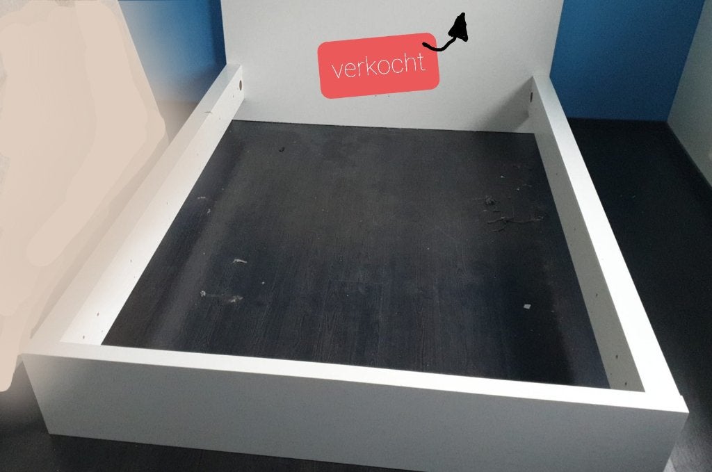 Losse onderdelen Ikea Malm bed 140 x 200 (oude versie), Huis en Inrichting, Slaapkamer | Bedden, Ophalen, Gebruikt, Wit, Tweepersoons