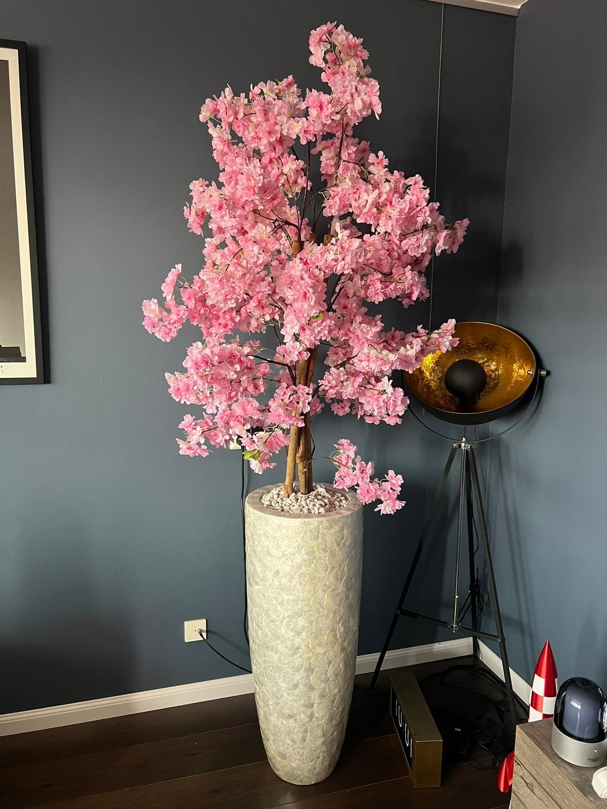 Luxe schelpenvazen met bloesem, Ophalen of Verzenden, Nieuw, Roze