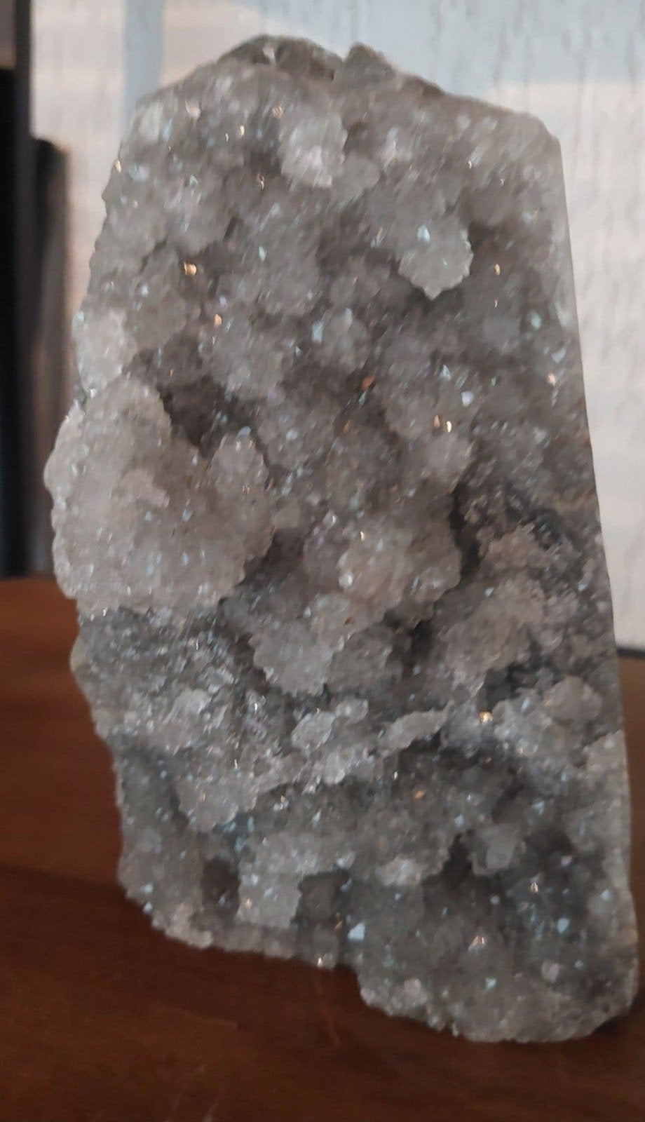 Amethist cluster grijs, Verzamelen, Ophalen of Verzenden, Mineraal