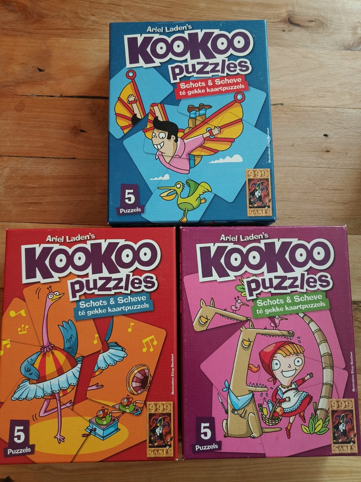 KooKoo Puzzles: kaartpuzzels(3 stuks), Ophalen, Minder dan 500 stukjes, Gebruikt, Legpuzzel