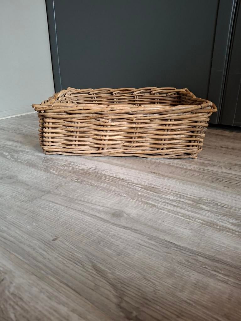 Rieten mand - opbergmand, Ophalen of Verzenden, Zo goed als nieuw, Rechthoekig, Riet