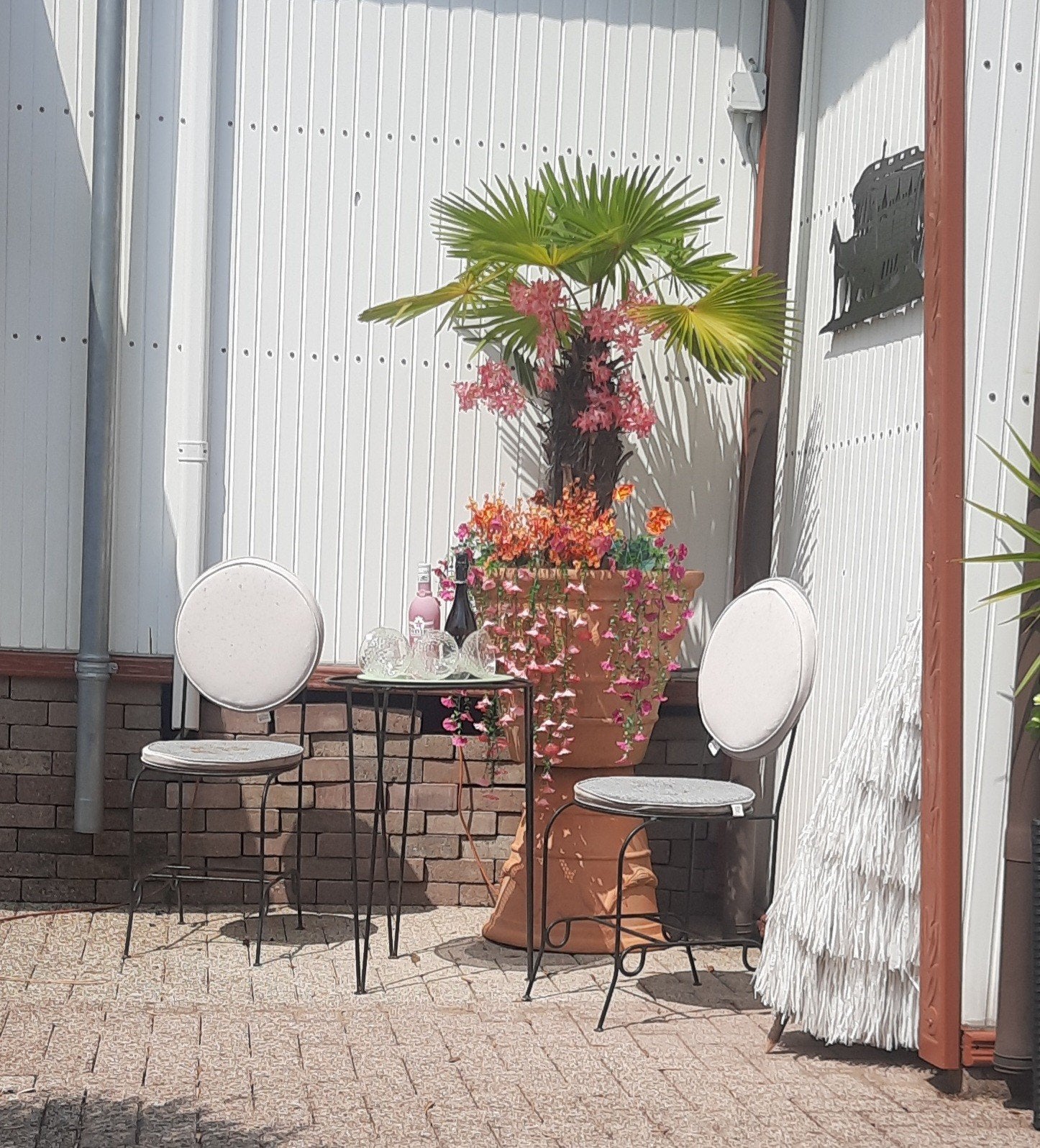 Bistro tuinset met 2 stoelen en tafel, Overige materialen, Gebruikt, Tuinset, Eettafel