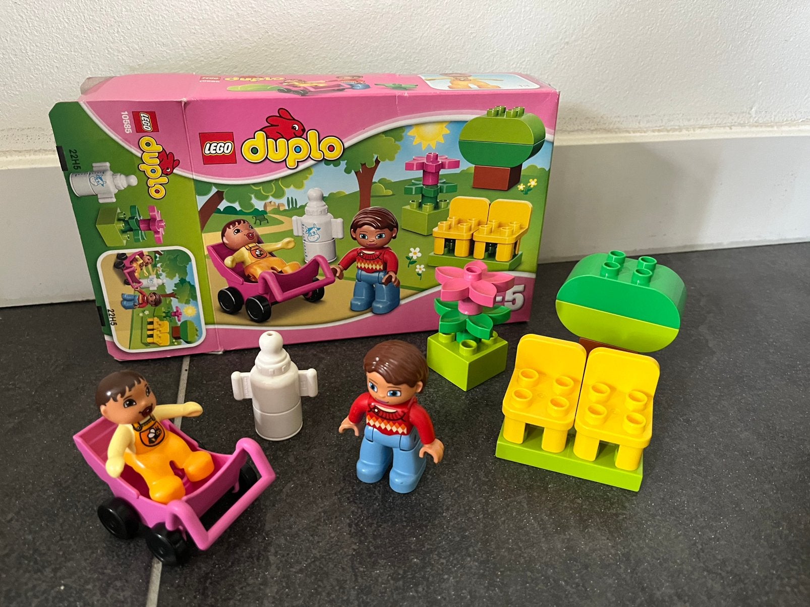Duplo 10585 baby kinderwagen flesje, Ophalen of Verzenden, Zo goed als nieuw, Duplo