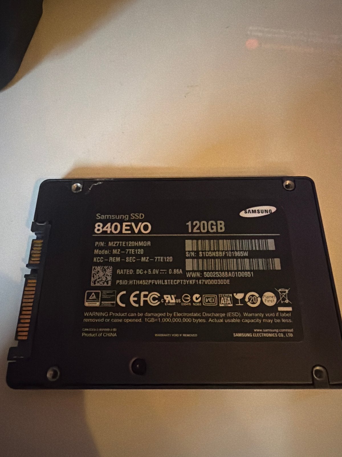 Samsung SSD 840 EVO 120GB - Snelle Interne SSD, Intern, Server, Ophalen of Verzenden, Zo goed als nieuw