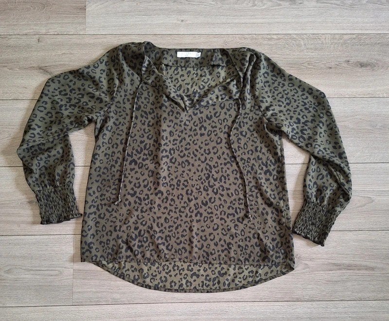 Costes panterprint top maat XXL 44 groen zwart, Zwart, Maat 46/48 (XL) of groter, Ophalen of Verzenden, Zo goed als nieuw