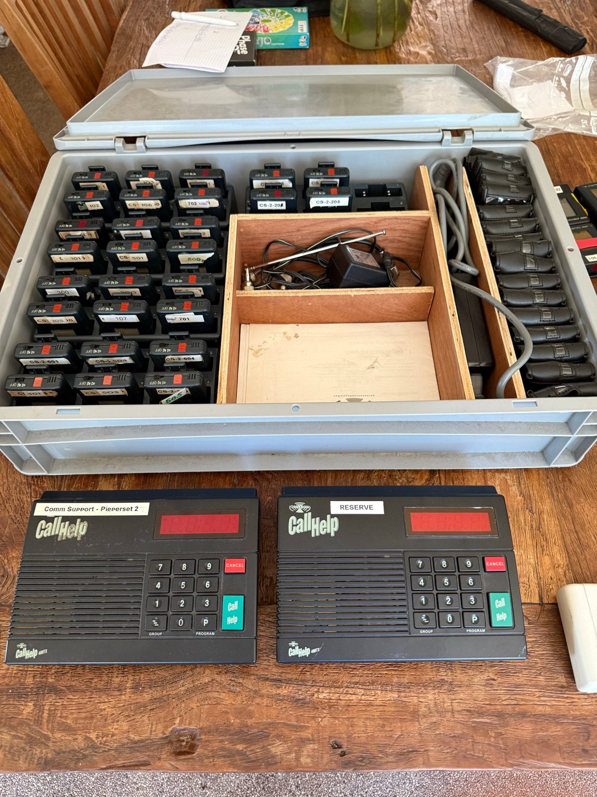 Omkron CallHelp Pager Systeem met Opladers en Repeaters, Ophalen of Verzenden, Gebruikt