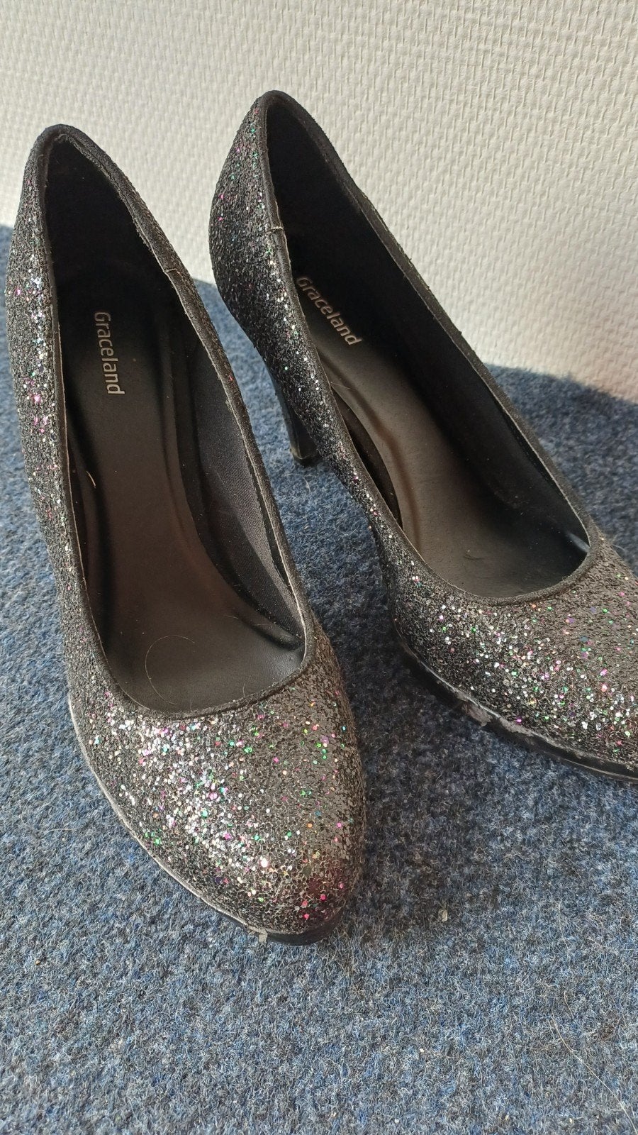 Graceland Glitter Pumps - Maat 39, Pumps, Overige kleuren, Ophalen of Verzenden, Zo goed als nieuw