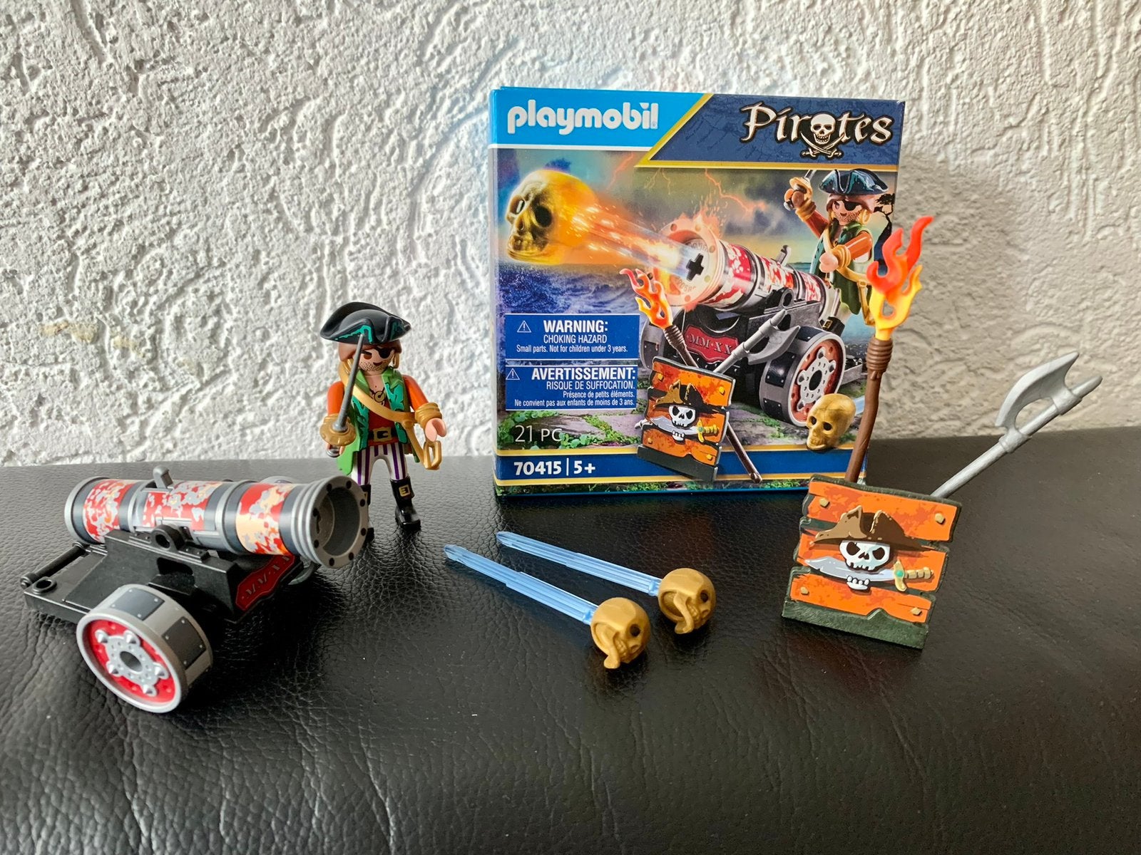TE KOOP: Playmobil Pirates 70415 piraat met kanon ZGAN, Ophalen of Verzenden, Zo goed als nieuw, Complete set