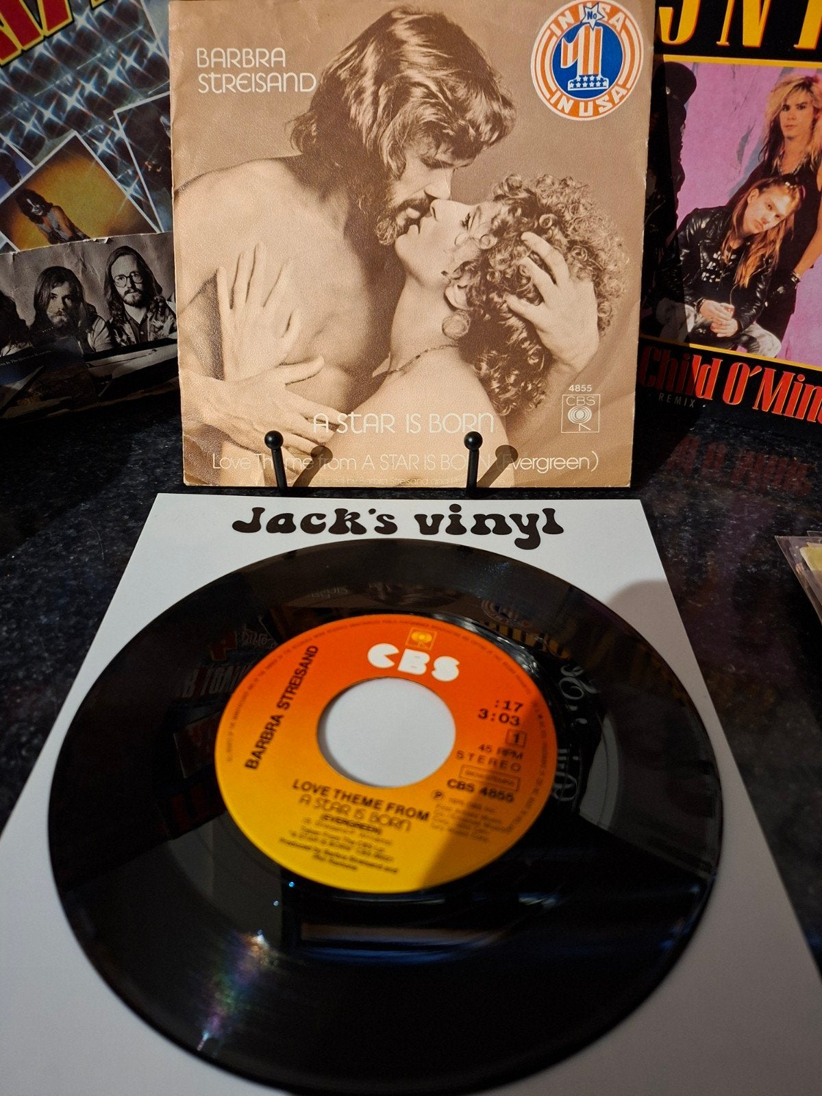 Barbra Streisand - Love Theme From A Star Is Born 1976, 7 inch, Ophalen of Verzenden, Zo goed als nieuw, Beschermende buitenhoes