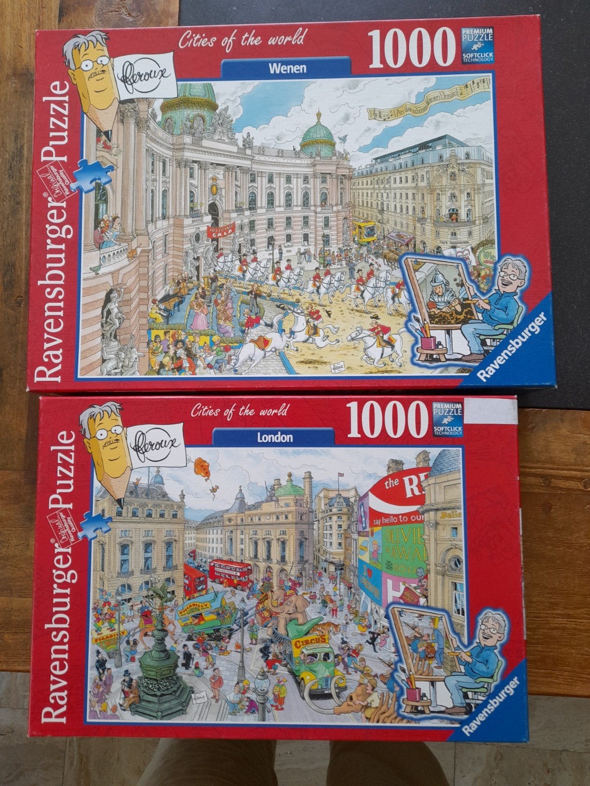 2x steden .Ravensburger, Ophalen of Verzenden, 500 t/m 1500 stukjes, Zo goed als nieuw